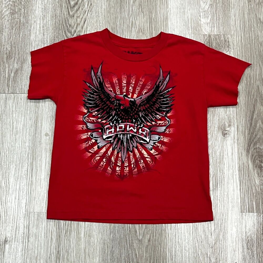 Vintage 00s Y2K Style Tony Hawk Eagle Graphic Baby T-Shirt Red Women's Size S
